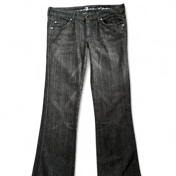 EUC 7-for-all-mankind Women's Brown and Grey Jeans - Picture 5 of 14